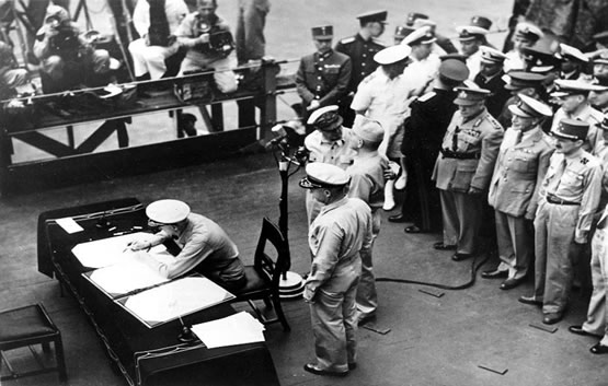 Japanese Signing Surrender Agreement in Tokyo Bay Image 7